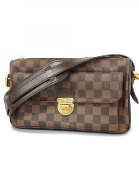 Louis Vuitton Brown Damier Ebene Ravello GM N60006 Shoulder Bag with Gold Hardwa